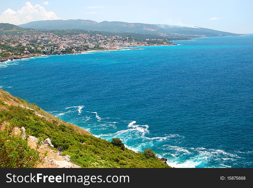 Summer landscape of Dalmatian coast in Montenegro. Summer landscape of Dalmatian coast in Montenegro