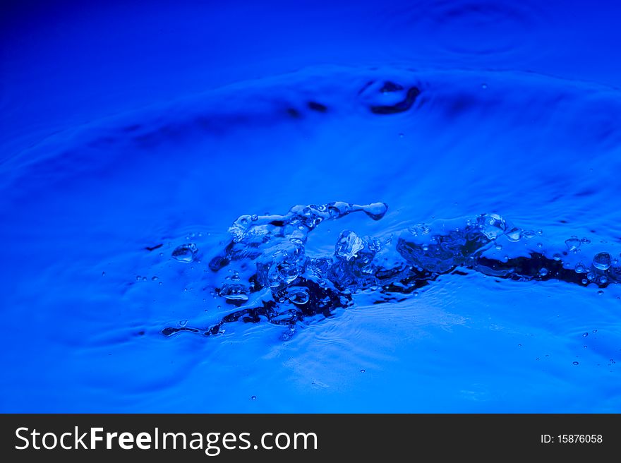 Blue water surface. Nature abstract