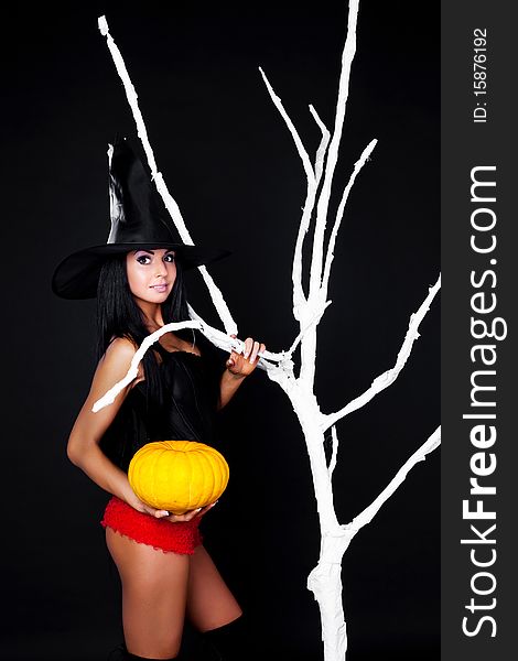 Witch With A Pumpkin