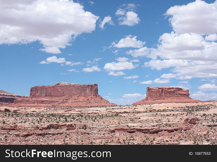 Red Rocks Utah Landscape Near Moab