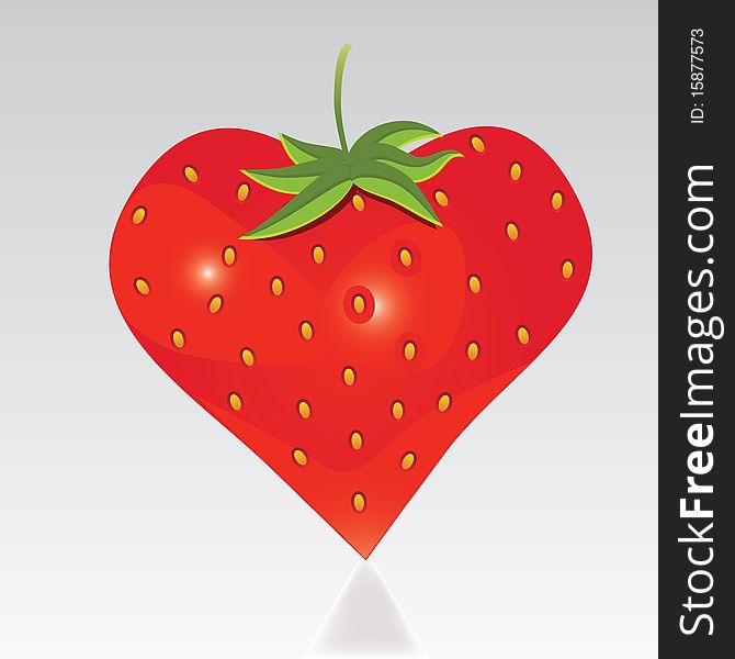 Strawberry With Shape Like Heart.