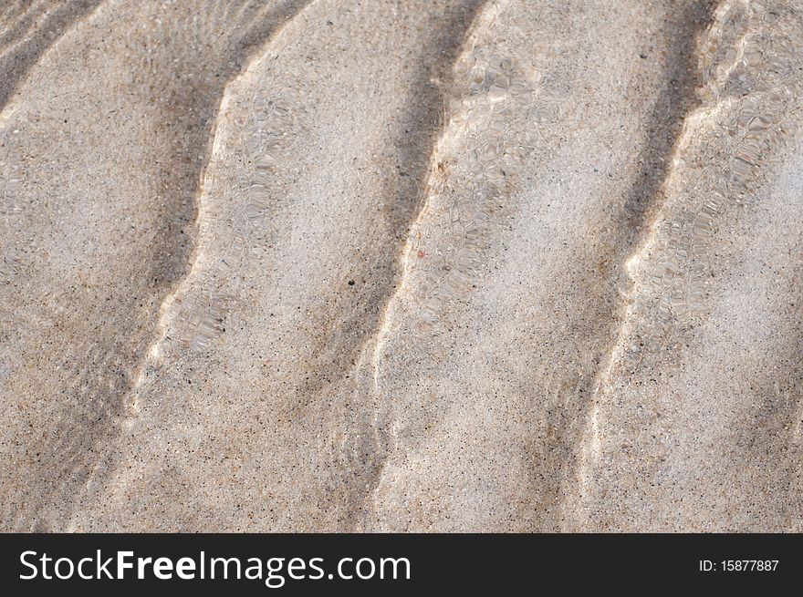 Wet sand background. Macro. Close-up