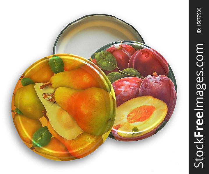 Three metal lids. For canning in glass jars. Three metal lids. For canning in glass jars