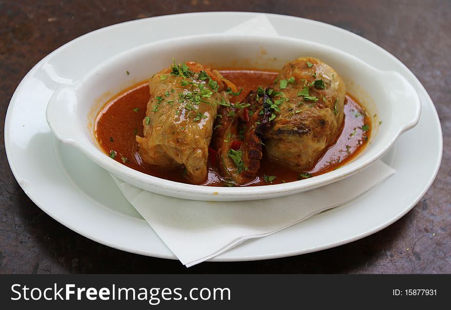 Stuffed cabbage roll Gourmet Food