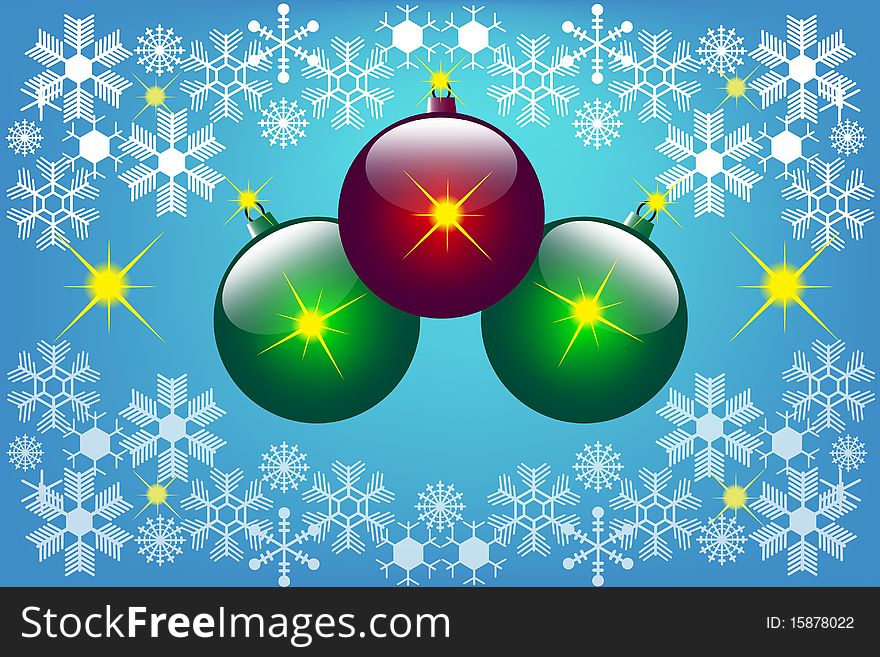 Christmas background with christmas balls. Vector EPS10 illustration