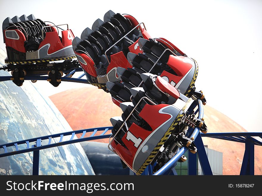 The rollercoaster in dubai, united arab emirates