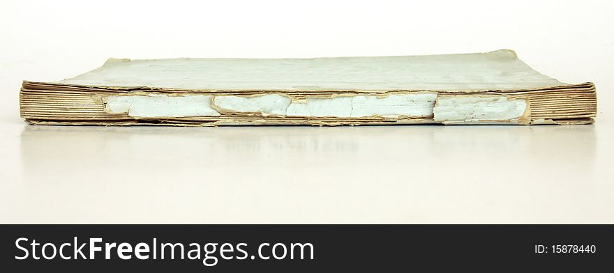 Old book isolated on white background