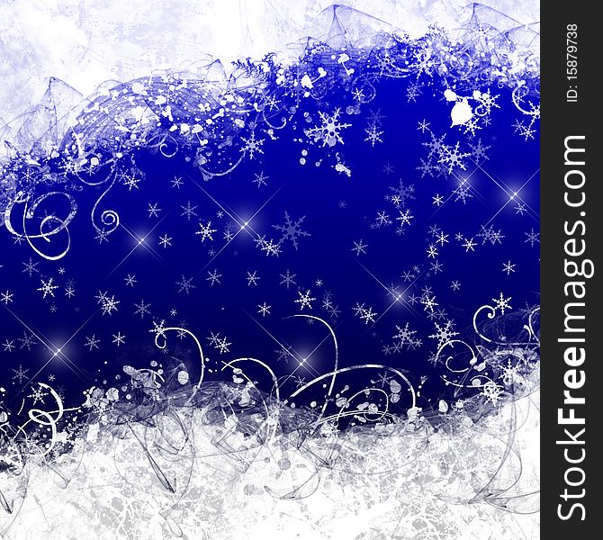 Beautiful background with nice snowflakes