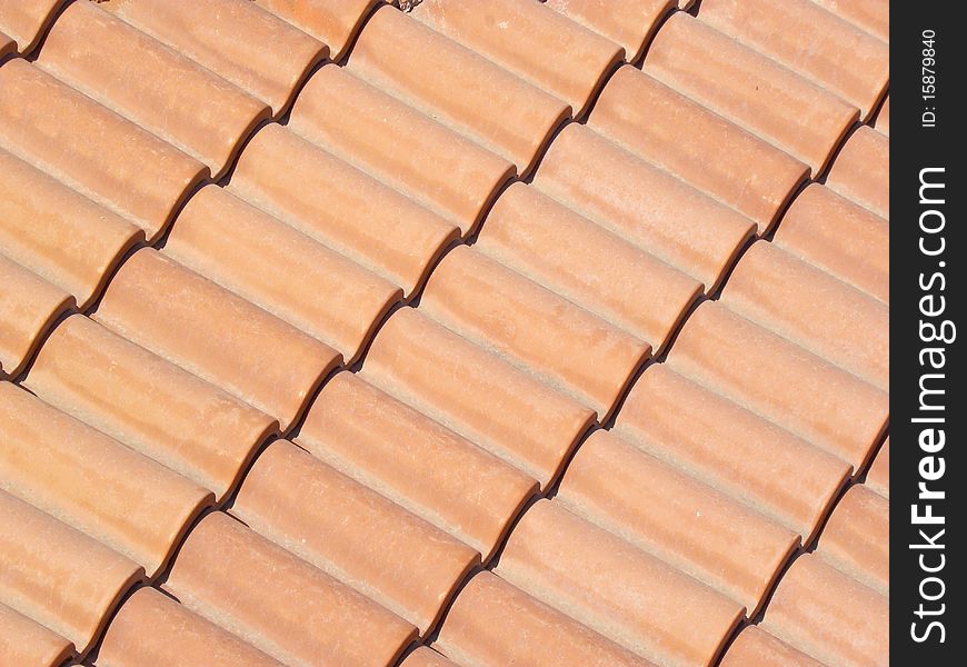 Close-up of red roof tiles