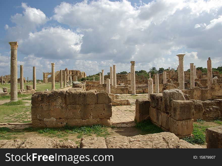 Roman Ruins In Leptis Magna, Libya