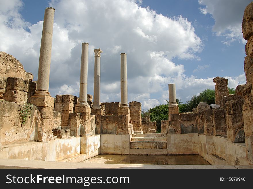 Roman baths in Leptis Magna