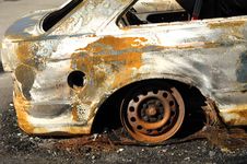 Burnt Car Royalty Free Stock Photos