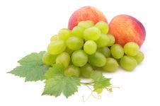 Grapes And Peaches Stock Image