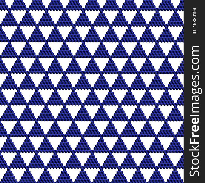 Blue triangle mosaic made of boxes