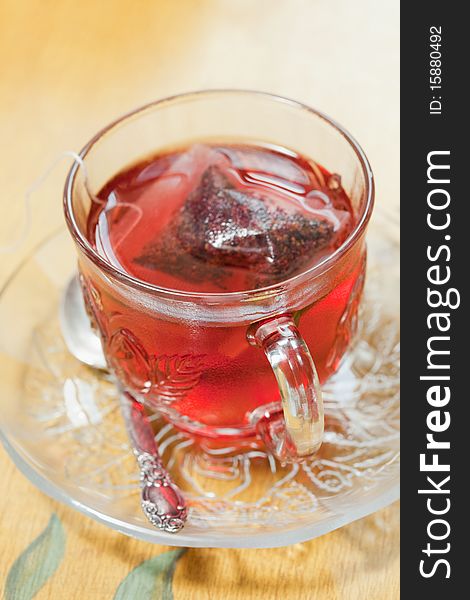 Close up picture of red tea