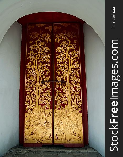 Thai-style Doors.Wat Phra Kaew.