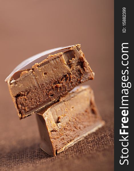 Close up picture of chocolate cake dessert