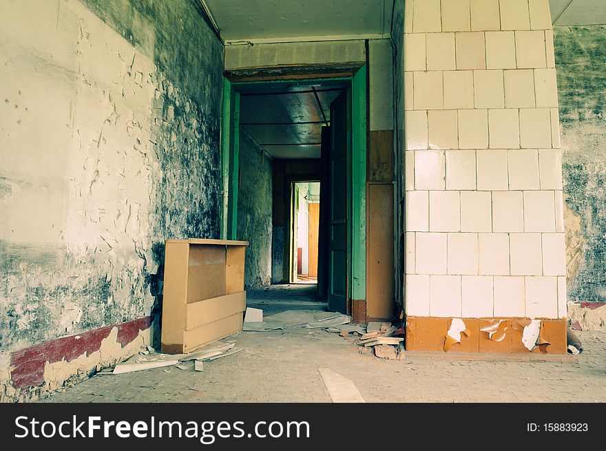 An empty room in an abandoned building (HDR image). An empty room in an abandoned building (HDR image)