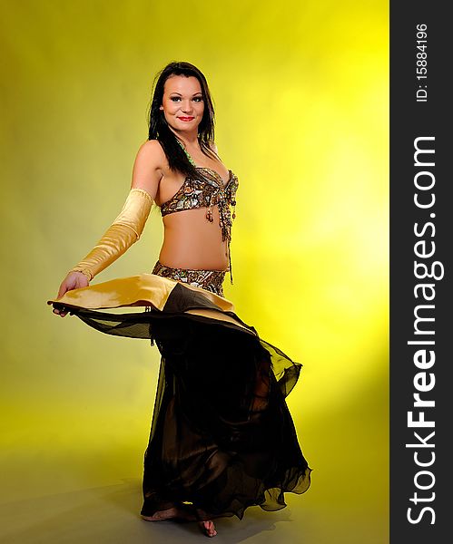 Beautiful Dancer Woman In Bellydance Costume