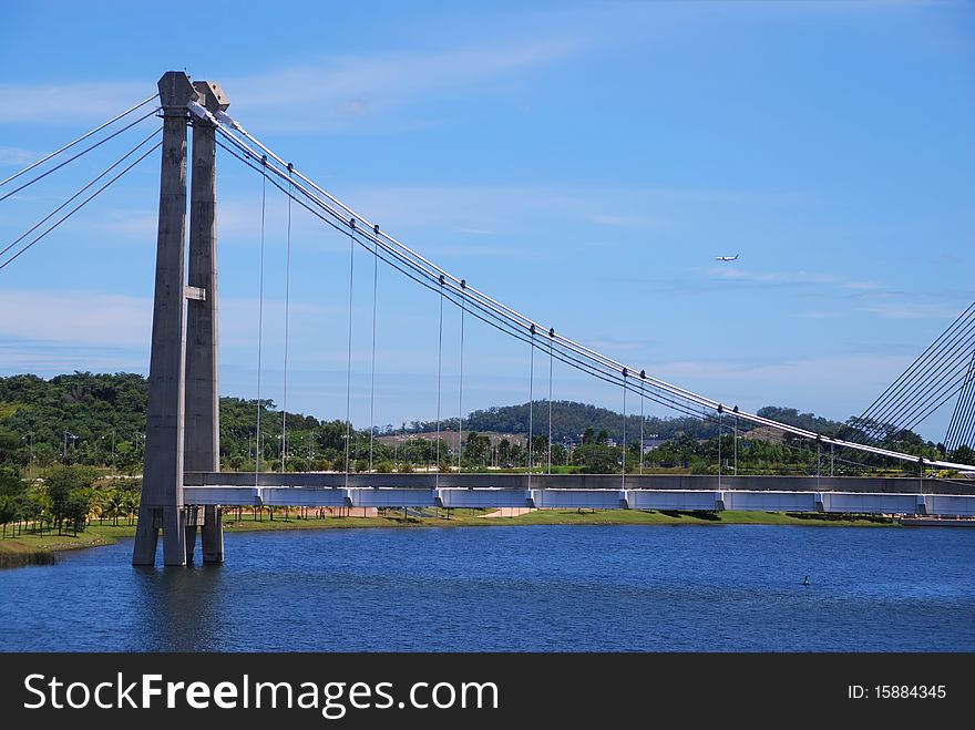 Photo of unfinished bridge at Putrajaya