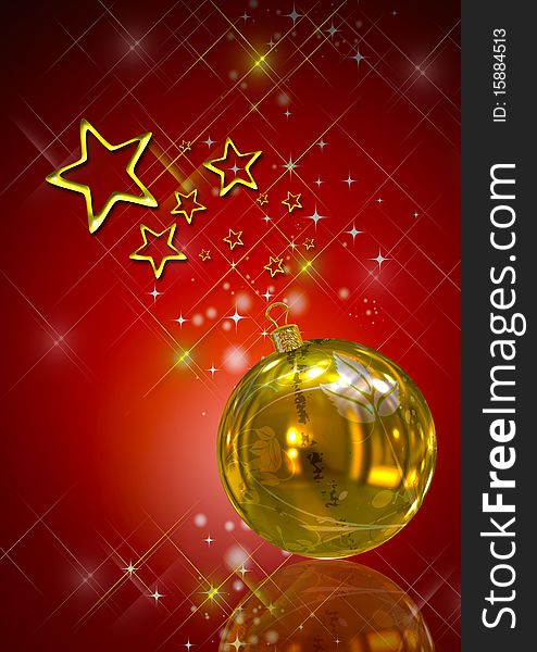 3D Christmas Balls Background
