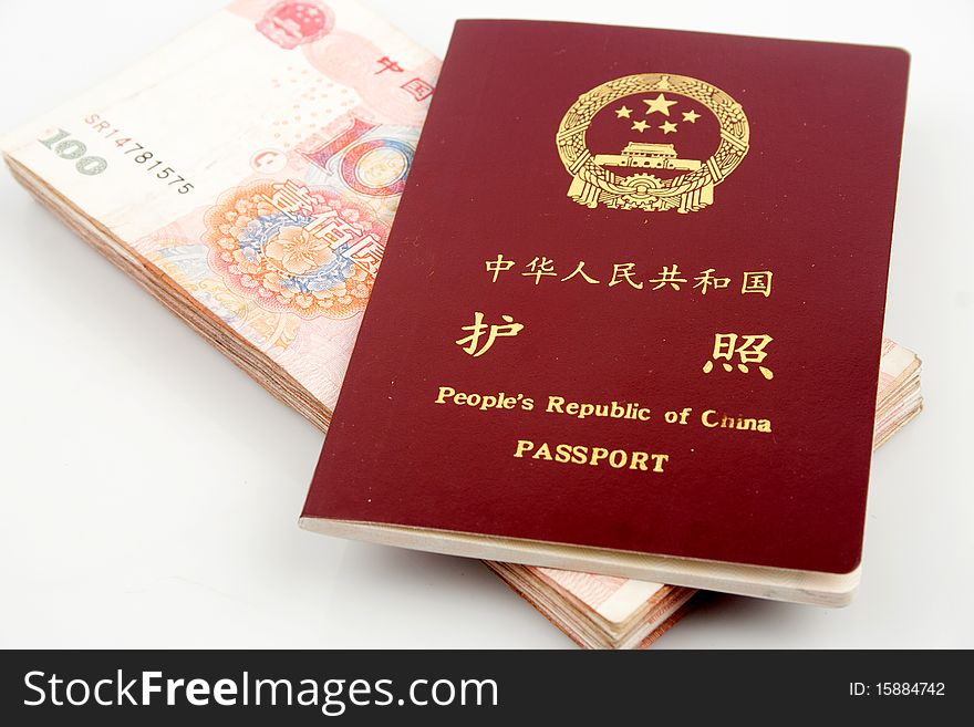 Passport and currency, the concept of travel