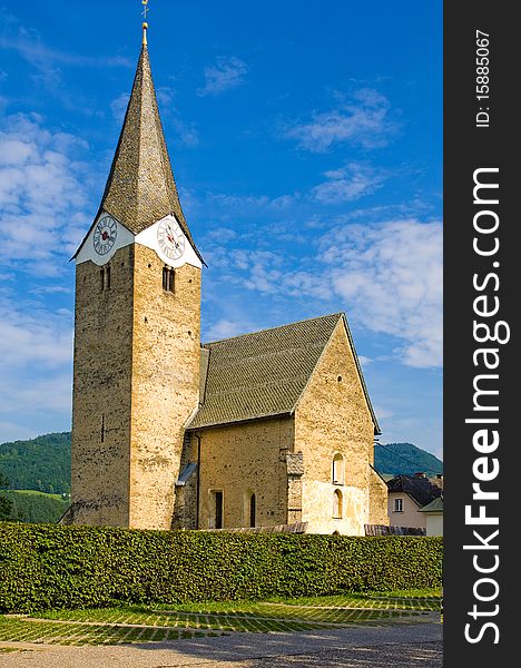 Church on a blue sky