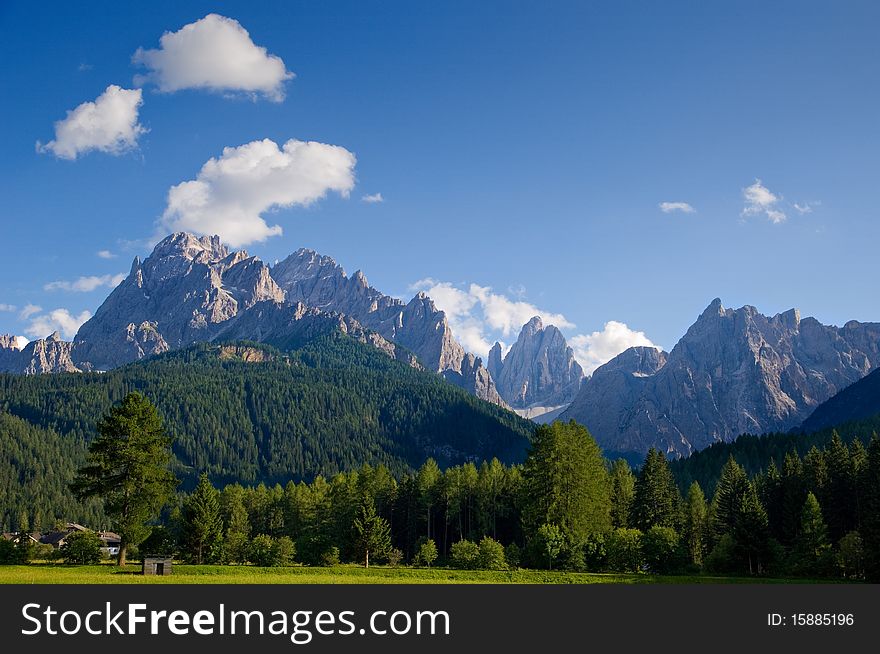 Dolomiti muntains landscape, from north Italy