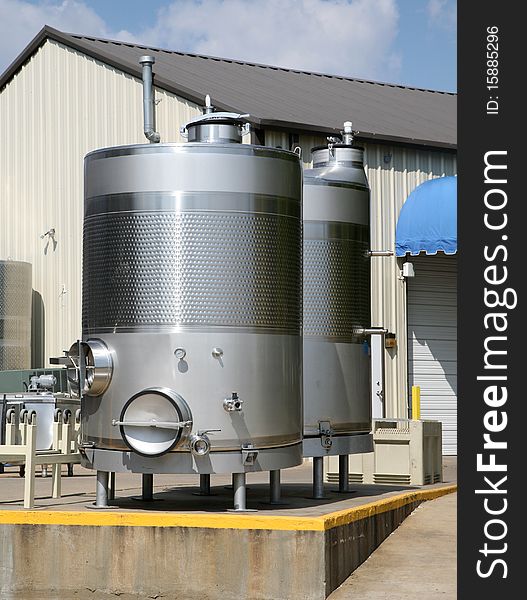 Wine Fermenting  Or Storage Tanks