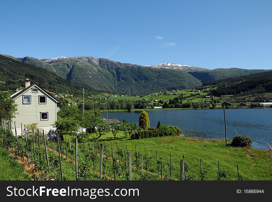 House Beside Hardangerfjord, Norway