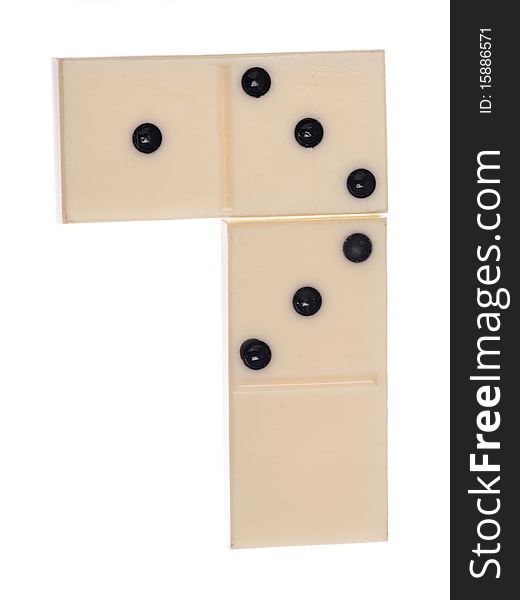 Dominos game isolated studio cutout