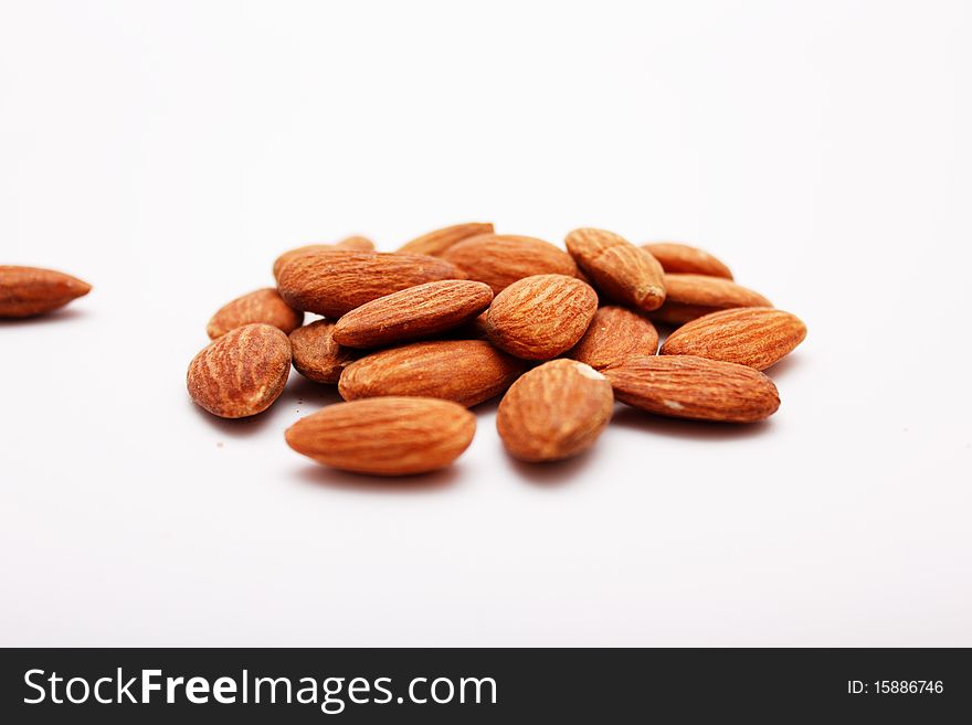 Close-up of almonds. Natural source of vitamins.