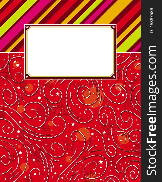 Color background with christmas elements, illustration. Color background with christmas elements, illustration