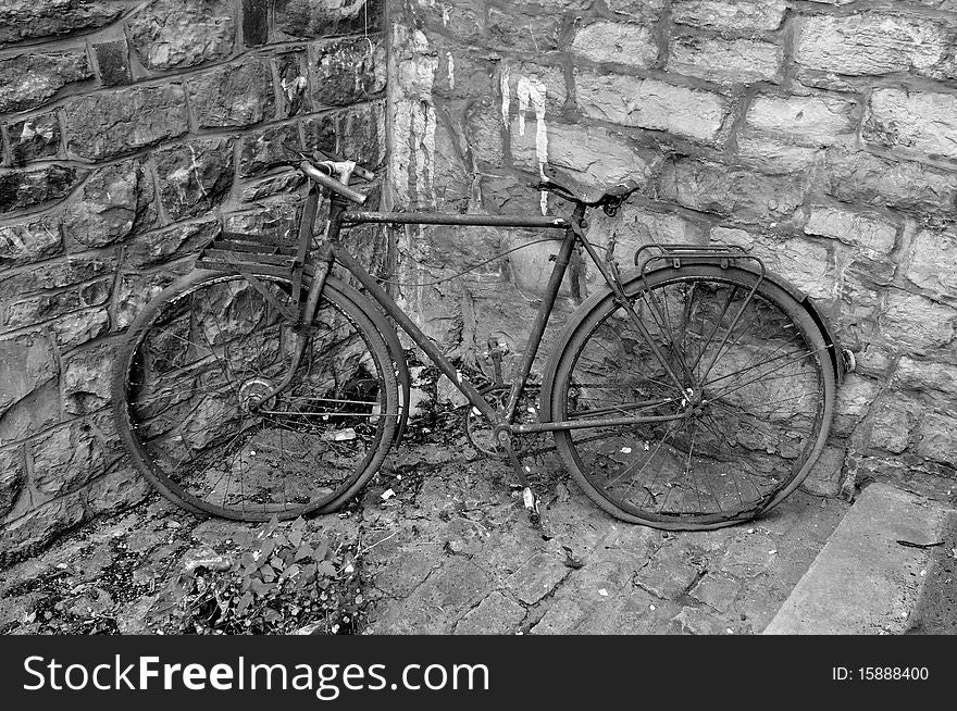 An old bike in the corner