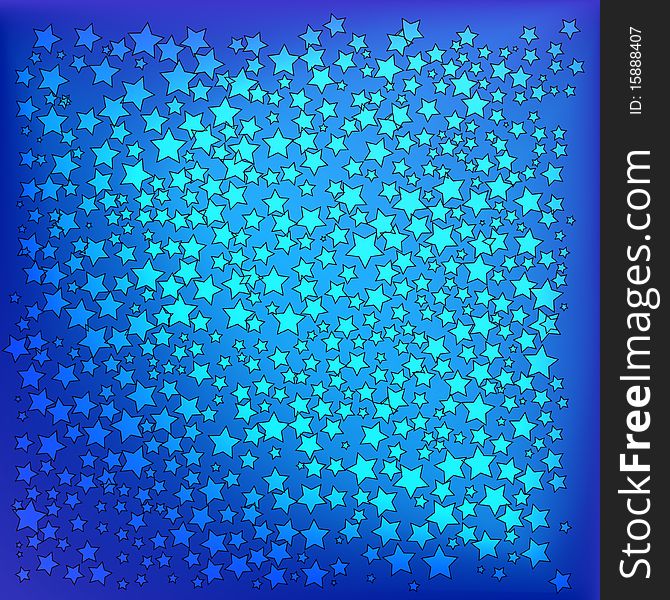Abstract christmas stars on a blue background. Abstract christmas stars on a blue background