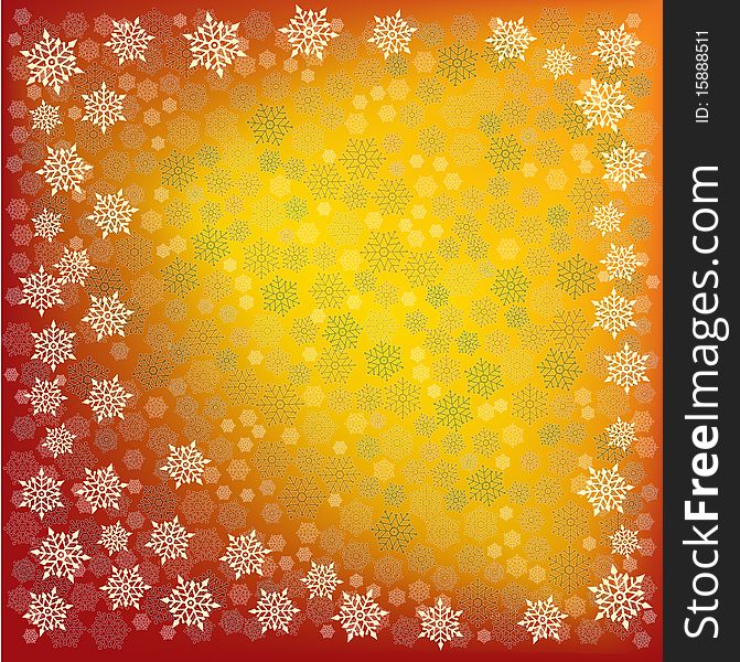 Abstract Christmas Red Snowflakes Background