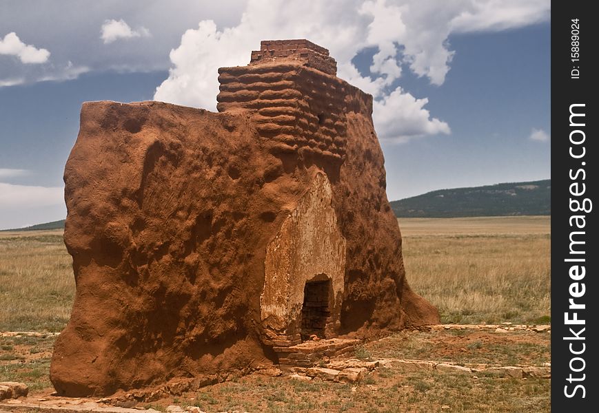 View of the ruins of Fort Union at Fort Union National Monument in New Mexico. View of the ruins of Fort Union at Fort Union National Monument in New Mexico