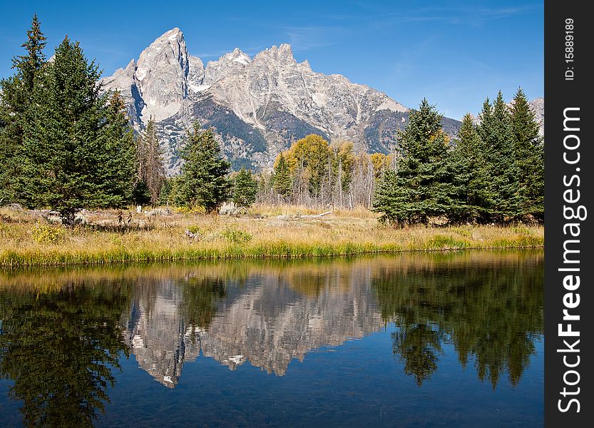 Beautiful morning at Grand Teton National Park's Schwabacher's Landing. Beautiful morning at Grand Teton National Park's Schwabacher's Landing.