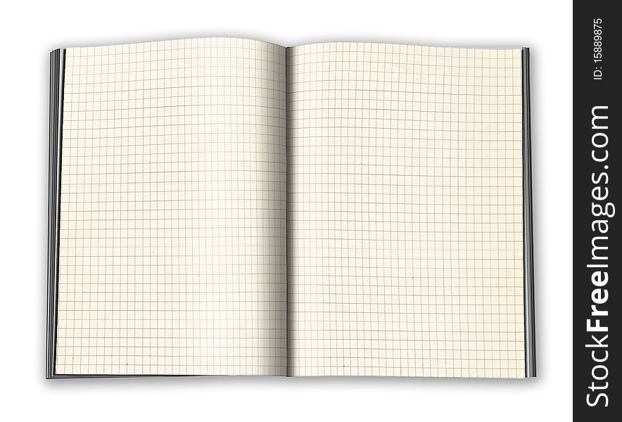 3D Illustration Of Squared Notebook,