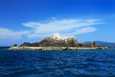 A Rocky Island In The Sea Royalty Free Stock Images