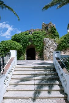 Grotto Of The Virgin De La Pena Royalty Free Stock Photos