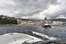 France, Corsica, Bastia, View Of The Port Stock Image France, Corsica, Bastia, View Of The Port Stock Image