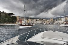 France, Corsica, Bastia, View Of The Port Royalty Free Stock Photos France, Corsica, Bastia, View Of The Port Royalty Free Stock Photos