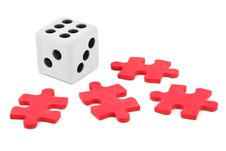 Dice And Puzzle Stock Photo Dice And Puzzle Stock Photo