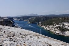 France, Corsica, Bonifacio, View Of The Port Royalty Free Stock Photography France, Corsica, Bonifacio, View Of The Port Royalty Free Stock Photography
