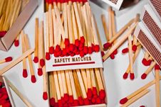 Red Safety Matches Stock Images