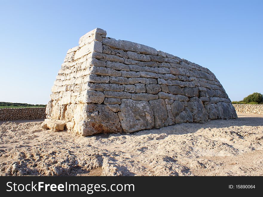 Prehistoric tomb of a Menorca Island in Spain