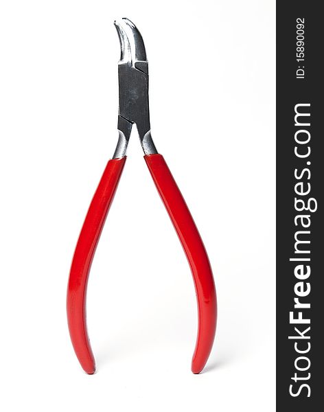 Pliers on a white background isolated.