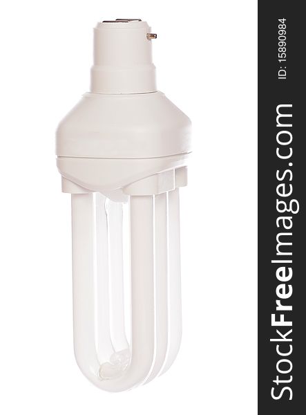 Energy saving lightbulb studio cutout