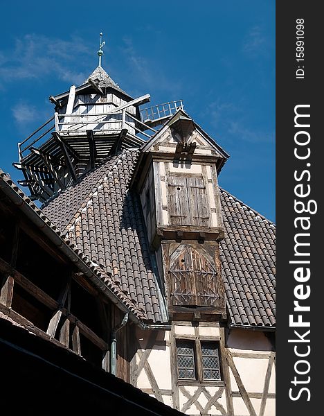 Haut-Koenigsbourg Castle's windmill, Alsace, France